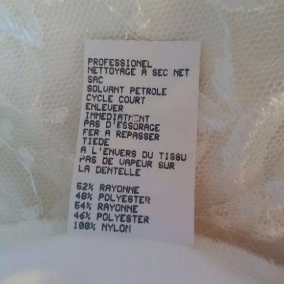 Scott McClintock  Vintage Cream Floral Lace  Long Prom Wedding Formal Dress - Picture 2 of 9